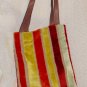 Daf Design Vertical Multi-Color Striped Fabric Tote