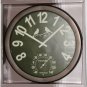FirsTime 10.3" Flock Outdoor Wall Clock Battery Powered Oil Rubbed Bronze Finish