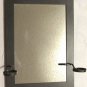 Double Sconce Square Mirror/Candle Holder Gray Metal