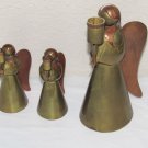 Brass Copper Angel Candlesticks Holders Christmas Decorations