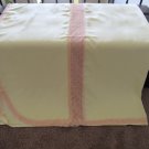 TWIN Size Bedspread Coverlet Blanket Soft Yellow with Lace Trim