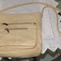 Journee Collection Beige Leather Lined Cross-Body Bag