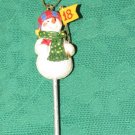 Golf Club Iron and Ball Snowman Christmas Ornament