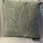 Thro by Marlo Lorenz Scallop & Coral Embroidery Pillows Set of 2 Silver Blue