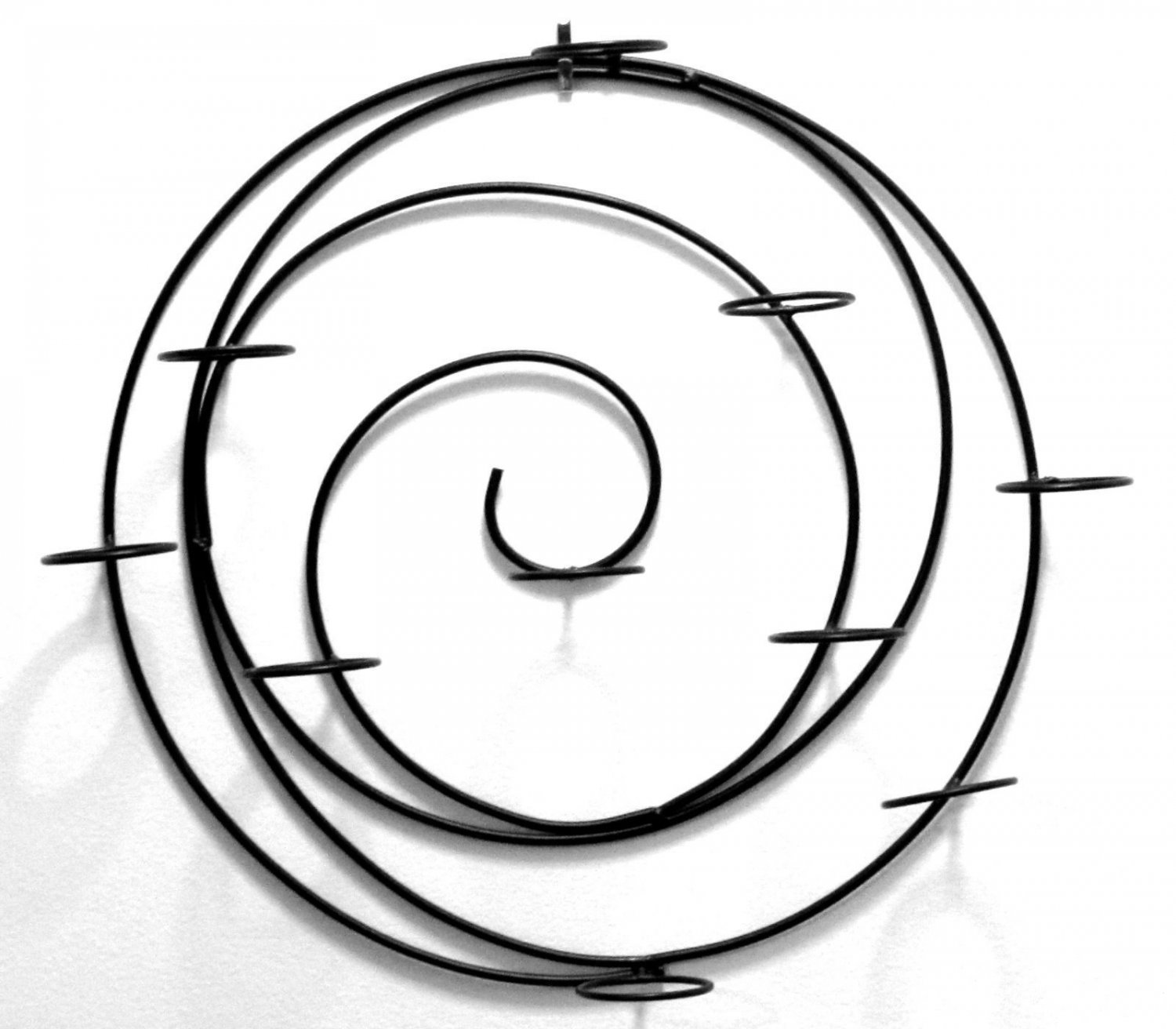 Spiral Metal Wall Tea Light Candleholder Wall Sconce Black Finish