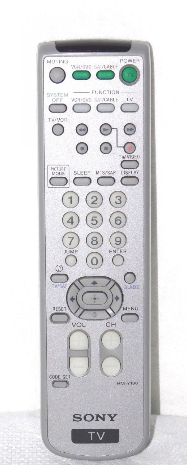 Sony TV remote control Mod# RM-Y180