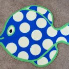 Cute Fish Shaped Polka Dot Kids Bathroom Bathmat Rug Multi-Color Boys & Girls