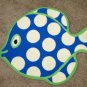 Cute Fish Shaped Polka Dot Kids Bathroom Bathmat Rug Multi-Color Boys & Girls