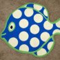 Cute Fish Shaped Polka Dot Kids Bathroom Bathmat Rug Multi-Color Boys & Girls