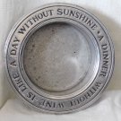 Vintage Wilton Columbia PA RWP Pewter Wine Holder Plate Stamped Barware
