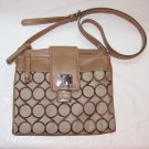 Nine West 9 Jacquard Small Crossbody Brown Khaki