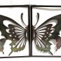 Two-Piece Metal Wall Art Winged Butterflies w/Rhinestone Embellished Wings