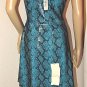 CACHE NWT Sexy Python Print Turquoise Shimming Cocktail Club Dress Size: S