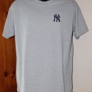 New York Yankees MLB Classic Gray T-Shirt with Blue Embroidered Logo