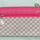 Kaisite Faux Leather Double Zipper Clutch/Wristlet Silver-Tone Hardware - NWOT
