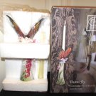 OK Lighting 13" Butterfly Ceramic Candle Holder with Color Accents - Candlestick
