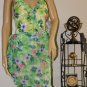 YBL Your Best Look Lime Green Tropical Floral One-Piece Swimsuit+Cover-Up S: 14
