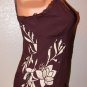 Guess Jeans Brown Beaded Sequin Lace Cami Tank Top Size: L