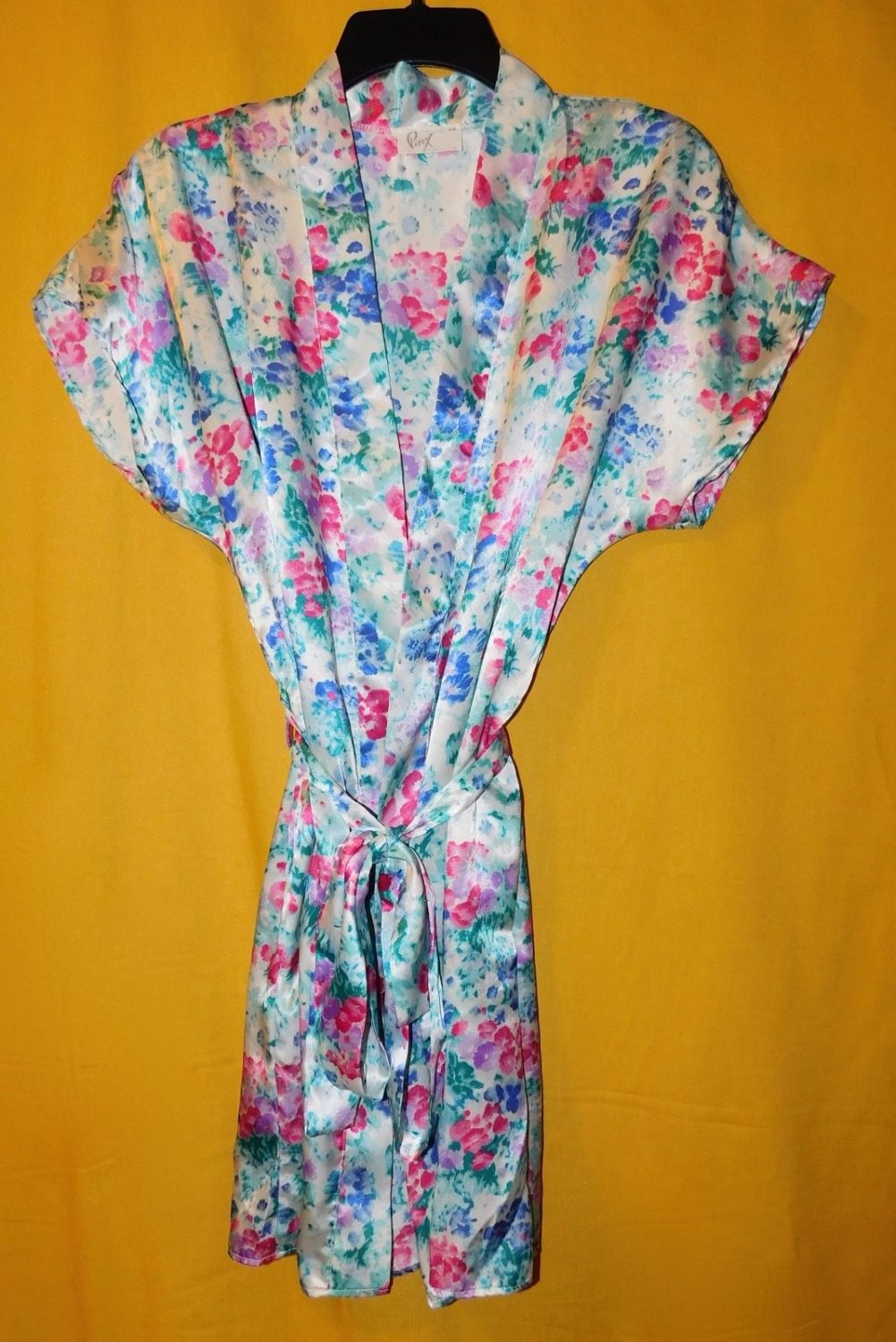 Women's Floral Print Polyester Robe by Pink Size: M