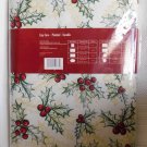 Lintex Linens Festive Holiday Poinsettia 70" Round Vinyl Tablecloth