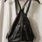 Chateau Black Backpack style Handbag/Faux Leather