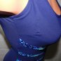 It Figures! Blue One-Piece Asymmetrical Detailing Tank Swimsuit Size: 8