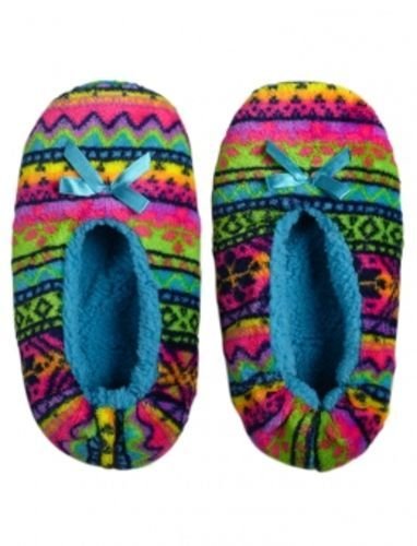 Justice Fair Isle Slippers - Multi Color Size: S