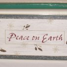 Woodland Sketch Holiday Wooden Sign "Peace On Earth"
