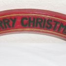 Homco Season's Greetings "Merry Christmas" Hanging Sign/Plaque Holiday Decor