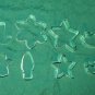 12 Holiday Christmas Theme Assorted Tin Vintage Cookie Cutters