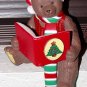 Vintage Christmas Bear Stocking Holder Hanger Hard Plastic Holiday Decoration