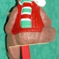 Vintage Christmas Bear Stocking Holder Hanger Hard Plastic Holiday Decoration