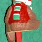 Vintage Christmas Bear Stocking Holder Hanger Hard Plastic Holiday Decoration