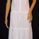 Cassee's White Boho Sun Summer Tiered Cotton Dress Size: L