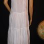 Cassee's White Boho Sun Summer Tiered Cotton Dress Size: L