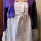 Vixen Clothing Flowy Purple & White Ruffle Detail Long Sleeve Tunic Top Size: XL