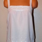 American Eagle White Lace Summer Top Adjustable Straps Size: 14
