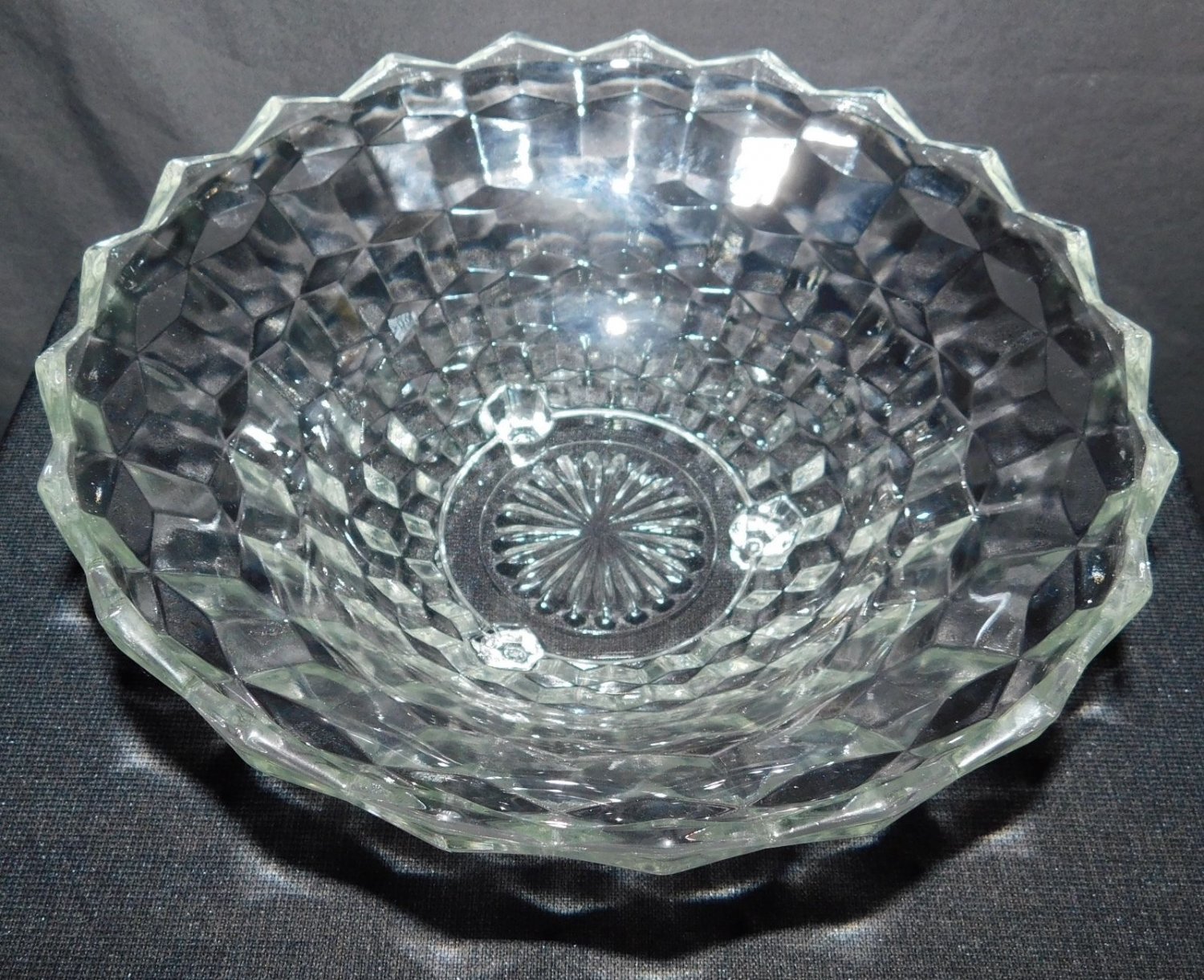 Indiana Glass Whitehall Clear Pattern Footed Bowl 10