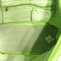 Quilted Tote & Bonus Cosmetic/Coin Purse Lime & White Dot