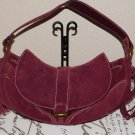 a.n.a A New Approach Burgundy Leather & Suede Tassel Handbag/Shoulder Bag