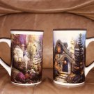 Pair of Thomas Kinkade Coffee Cup Mugs