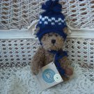 BOYDS BORIS BERRIMAN 6" RETIRED BEAR WITH NAVY BLUE CUTE HAT **NEW STORE STOCK**