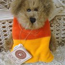BOYDS CANDY B CORN 6"BEAR DRESSED AS A CANDY CORN HALLOWEEN **NEW STORE STOCK**
