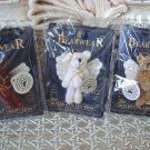 BOYDS SET OF 3 ADORABLE 2" TALL WUZZIE ANGEL BEAR PINS RETIRED *NEW STORE STOCK*
