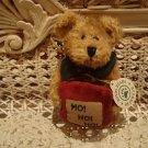 BOYDS ARDYTH 5" 1998 RETIRED CHRISTMAS BEAR W/ HO HO HO PILLOW *NEW STORE STOCK*