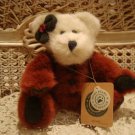 BOYDS GLYNNIS 8" RETIRED BURGUNDY BEAR HOLIDAY ***NEW STORE STOCK***