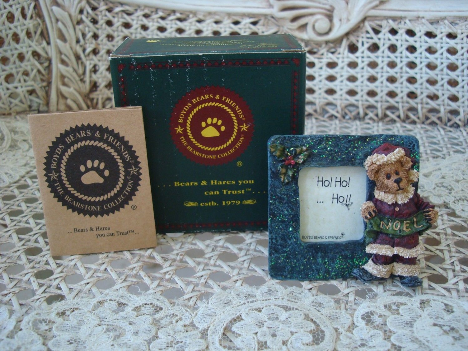 BOYDS THE FIRST NOEL CHRISTMAS RESIN MINI FRAME  **NEW STORE STOCK**