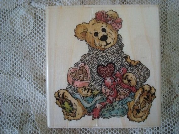 BOYDS BEARS BAILEY HEART'S DESIRE RUBBER STAMP RETIRED **NEW STORE STOCK**