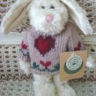 BOYDS HOPKINS 8" RETIRED BUNNY WITH HEART SWEATER ***NEW STORE STOCK**