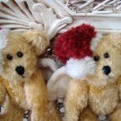 2 BOYDS COMET 5 1/2" TALL ADORABLE CHRISTMAS SANTA ANGEL BEAR ORNAMENTS